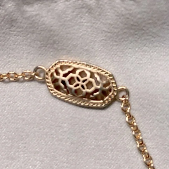 Kendra Scott Adjustable Gold Elaina Filigree Bracelet - Picture 2 of 5